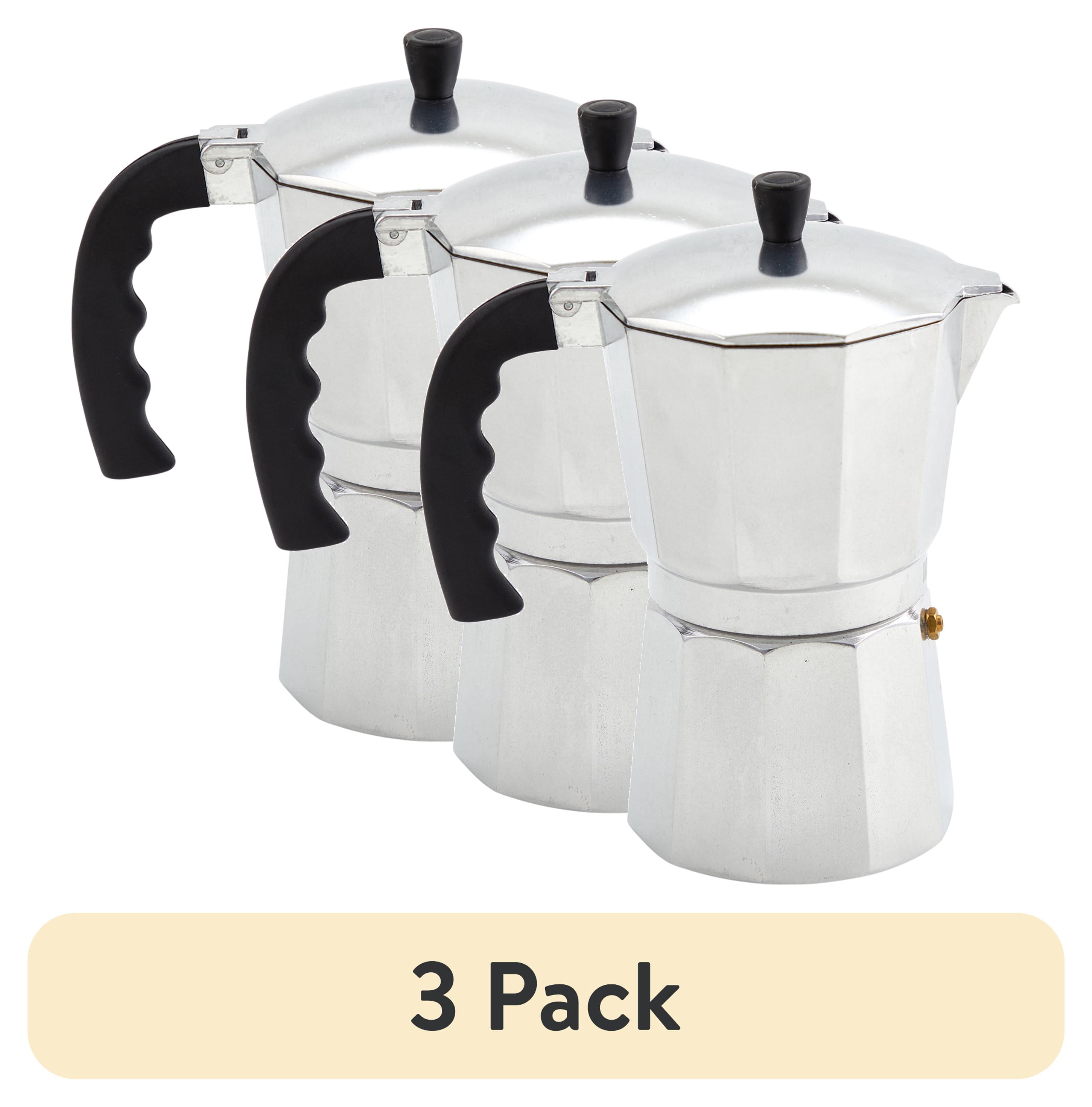 (3 pack) IMUSA 3cup Cast Aluminum Stovetop Coffeemaker