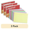 thumbnail image 1 of (3 pack) Universal UNV47256 5 in. x 8 in. Index Cards - Ruled, Assorted (100/Pack), 1 of 5