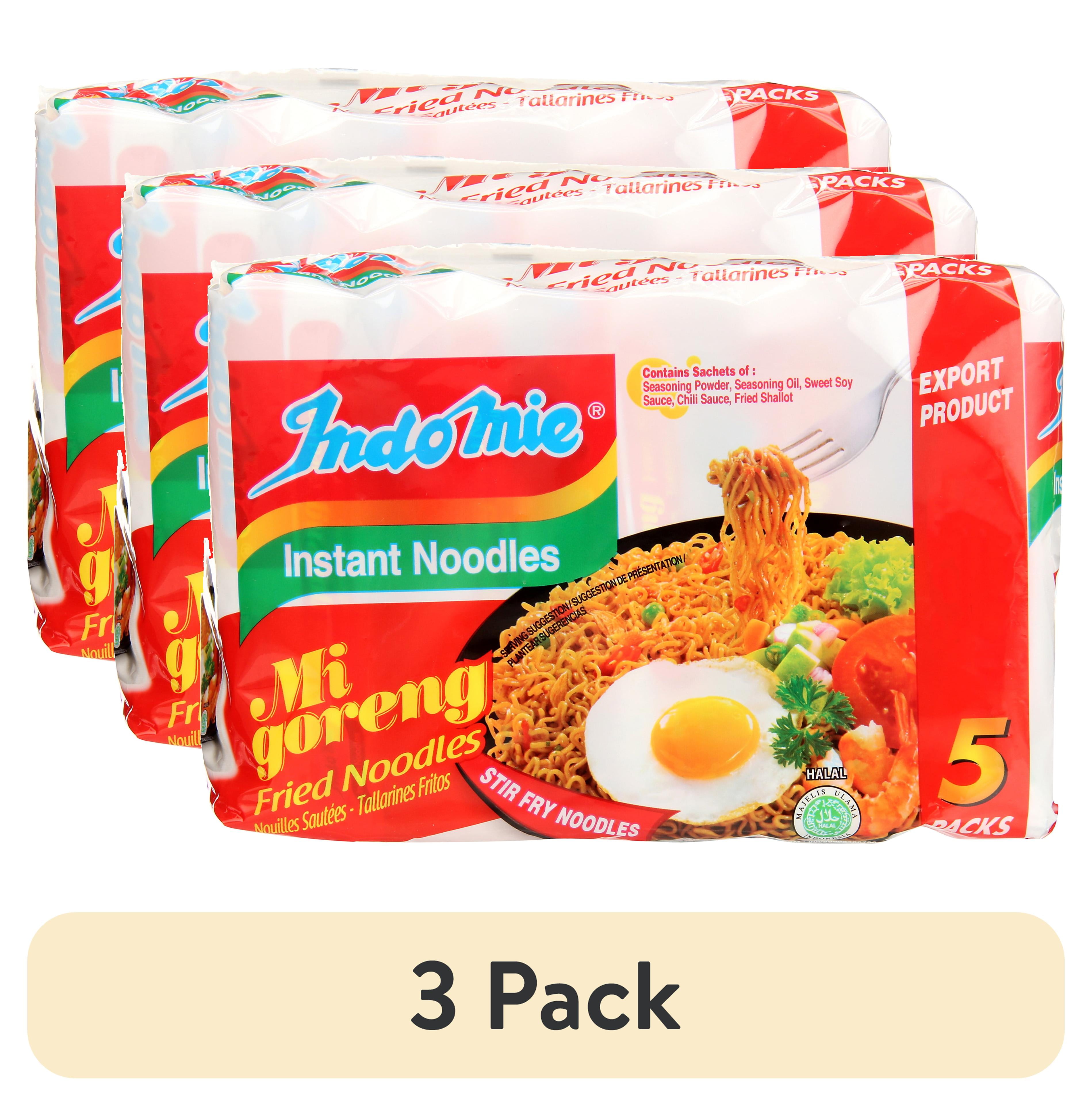 3 pack) Indomie Halal-Certified, Original Flavor Mi Goreng Instant