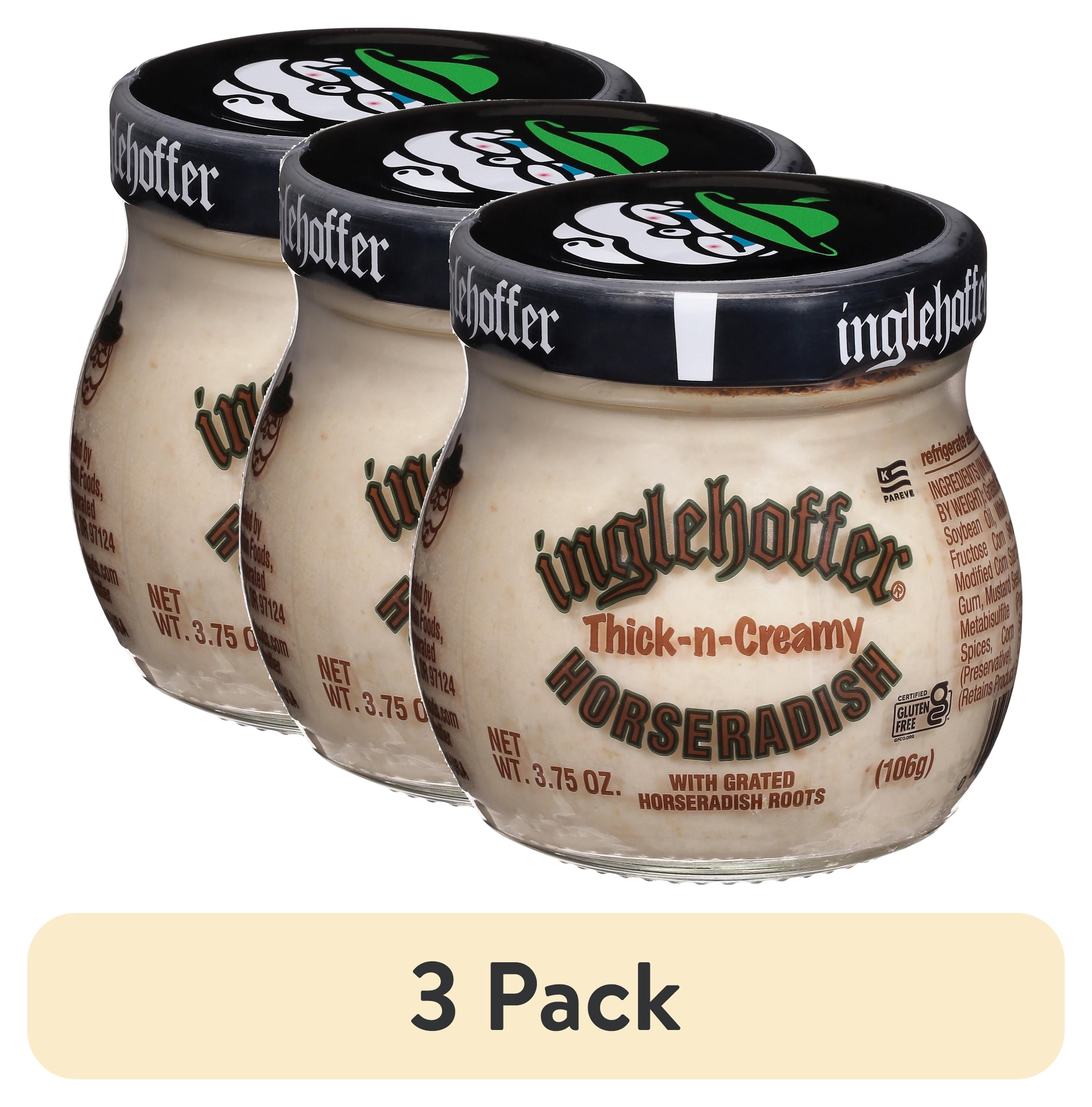 (3 pack) Inglehoffer Cream Style Horseradish, 3.75 oz