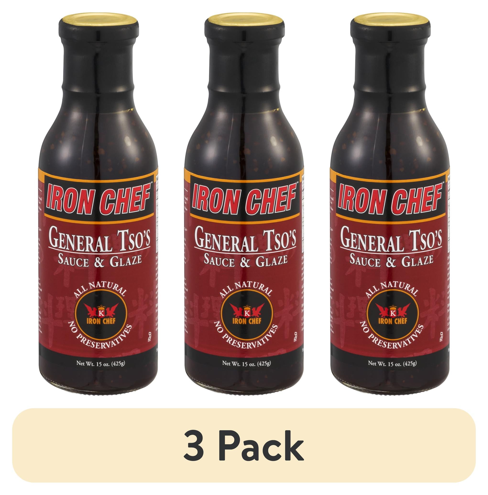(3 pack) Iron Chef General Tso's Sauce & Glaze, 15.0 OZ