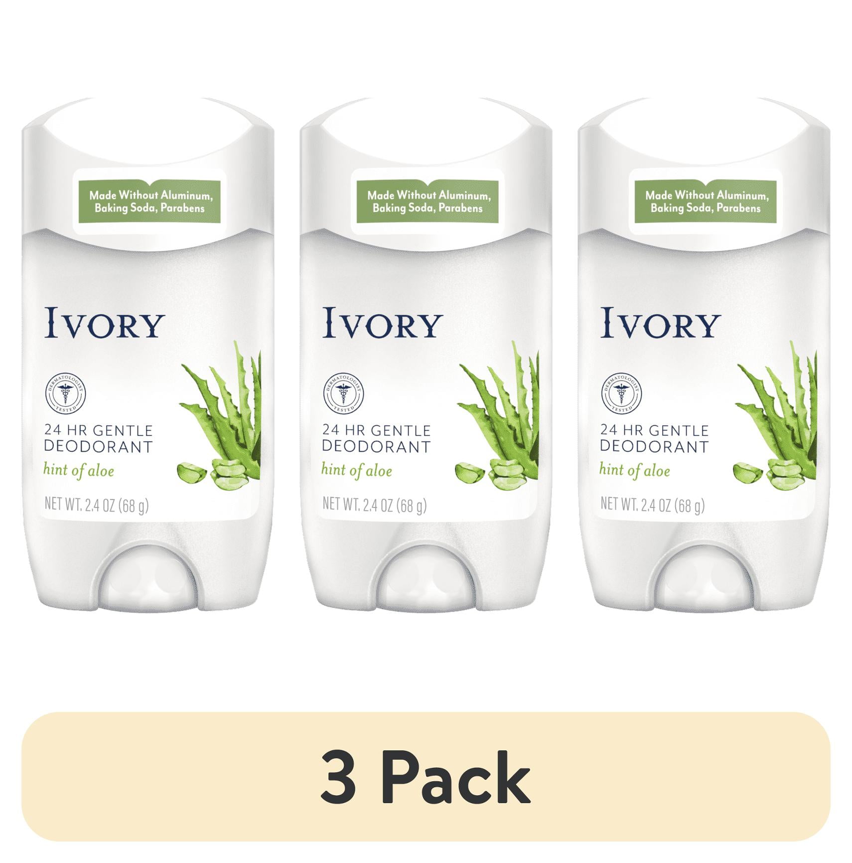 (3 pack) Ivory Gentle Deodorant, Hint of Aloe, 2.4oz ( 3 Count )
