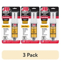 (3 pack) J-B Weld PlasticWeld Quick-Setting Epoxy Syringe - 25 ml, Yellow