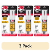(3 pack) J-B Weld PlasticWeld Quick-Setting Epoxy Syringe - 25 ml, Yellow
