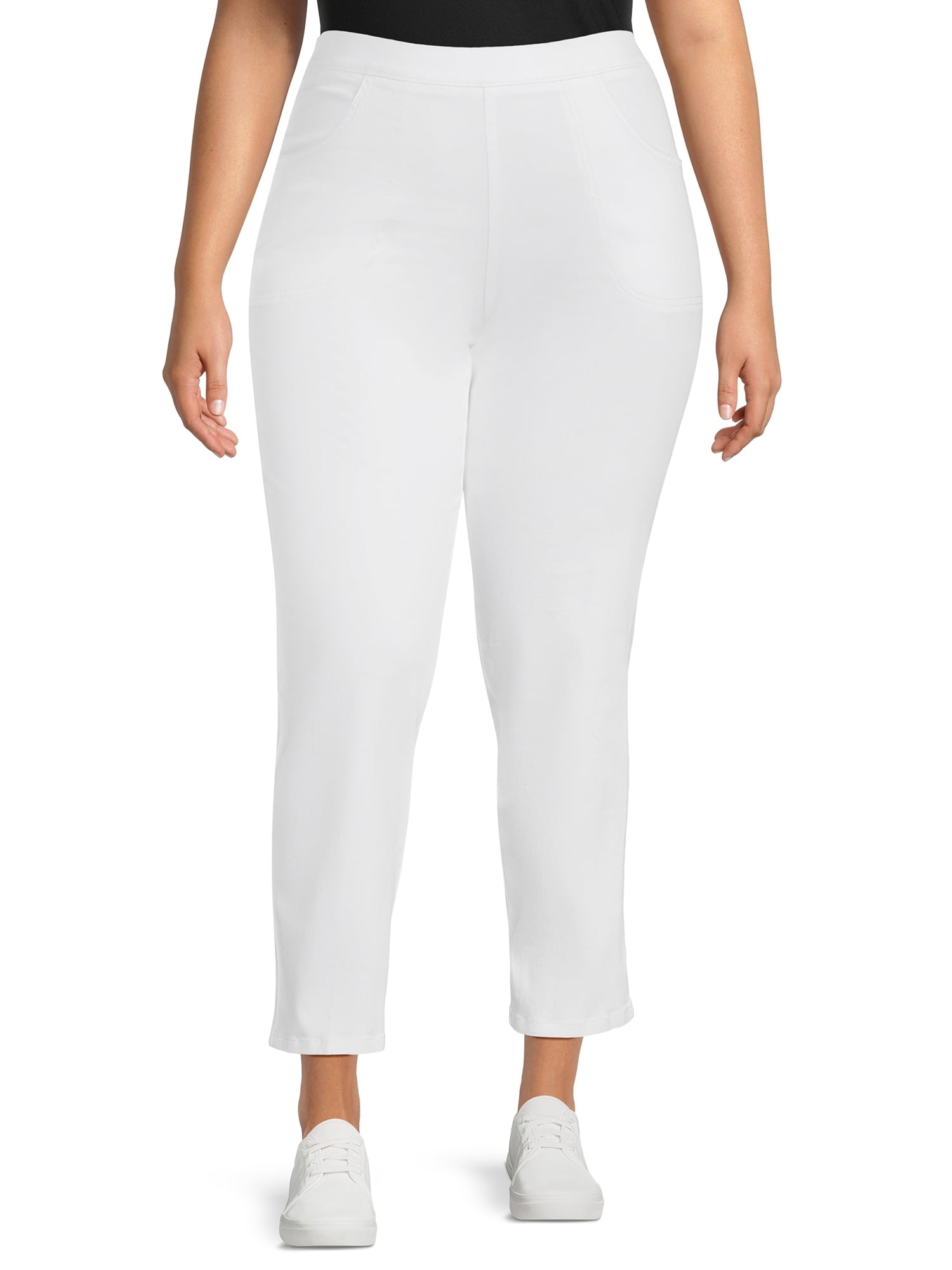 (3 pack) JMS Just My Size by Hanes Women's Plus Size 2 Pocket Pull On Pants, Single and 2 Pack