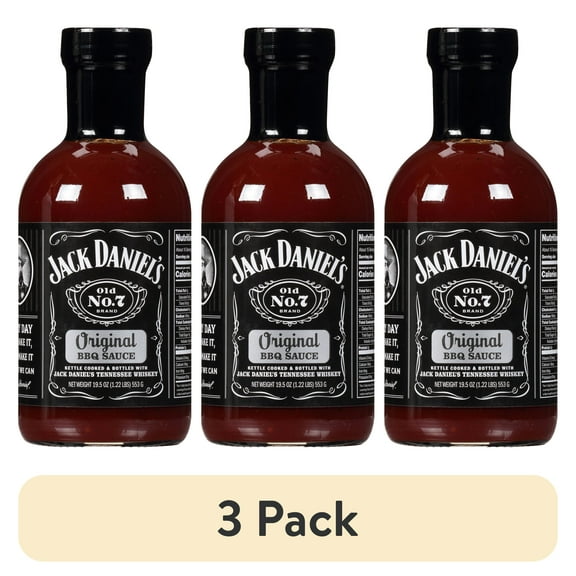 (3 pack) Jack Daniel's Original BBQ Sauce, 19.5 oz Bottle