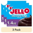 thumbnail image 1 of (3 pack) Jell-O Chocolate Fudge Zero Sugar Instant Reduced Calorie Pudding & Pie Filling Mix, 1.4 oz Box, 1 of 15