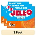 thumbnail image 1 of (3 pack) Jell-O Orange Zero Sugar Low Calorie Gelatin Dessert Mix, Family Size, 0.6 oz Box, 1 of 16
