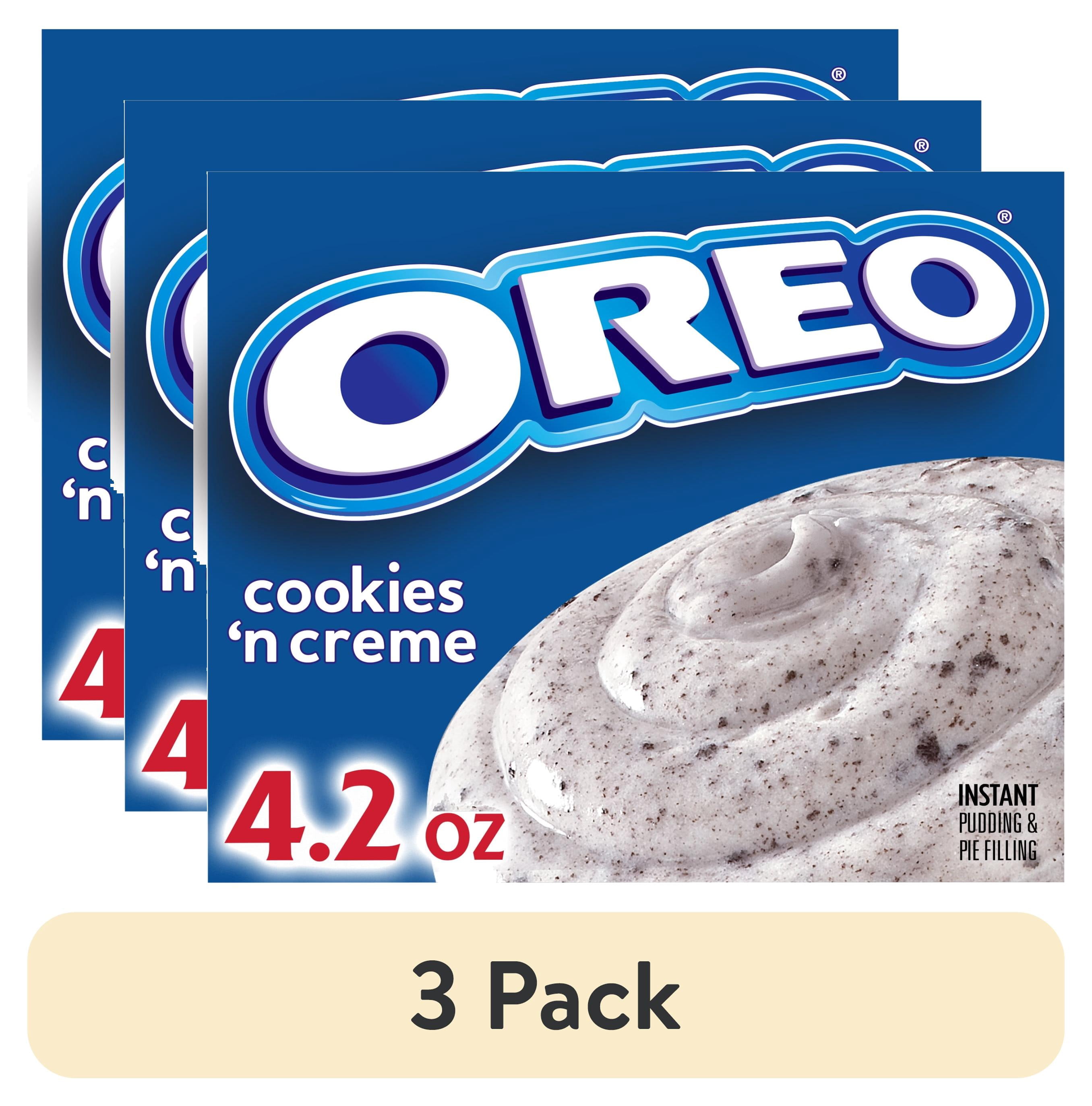 (3 pack) Jell-O Oreo Cookies 'n Creme Instant Pudding & Pie Filling Mix, 4.2 oz Box