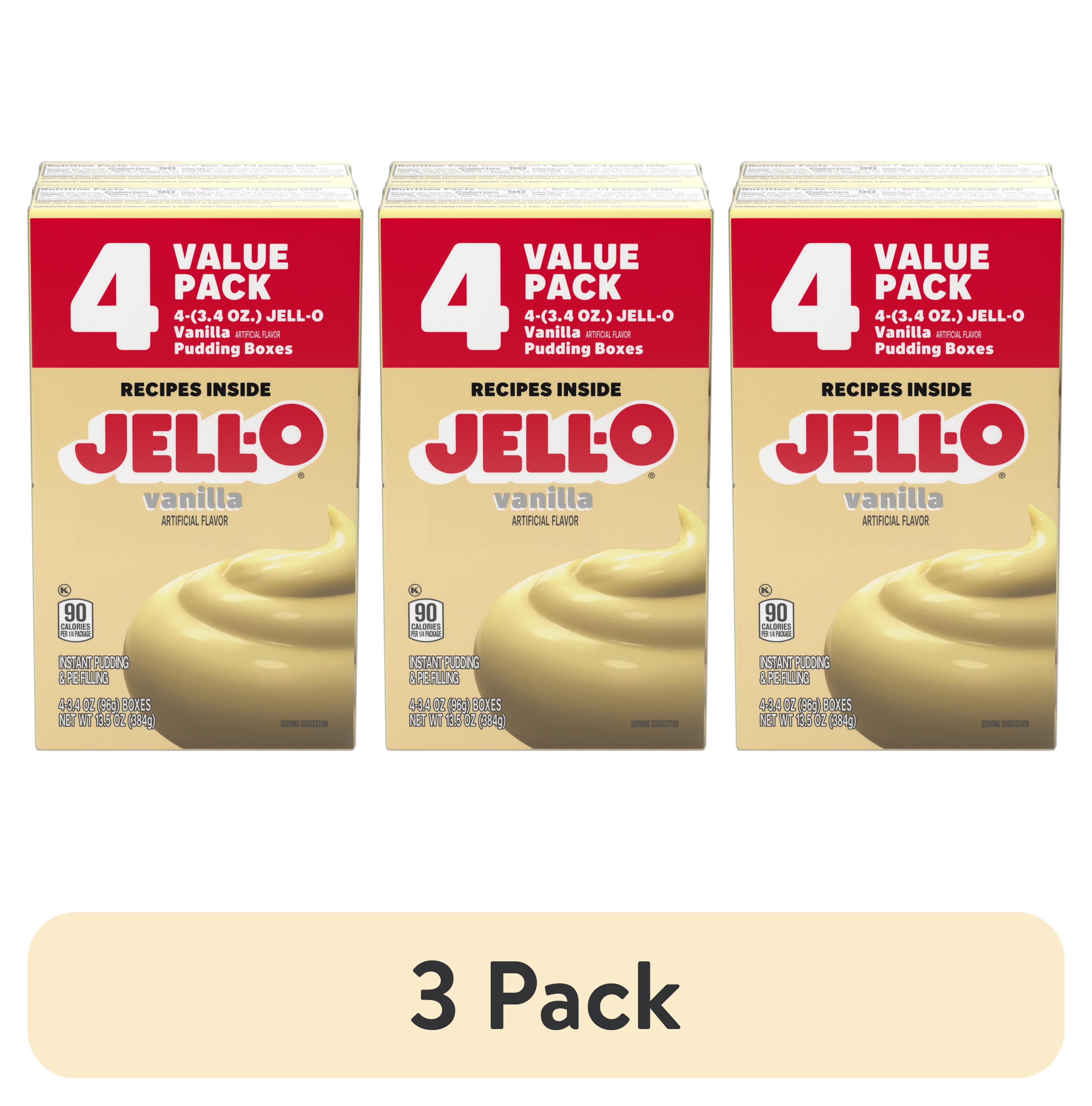 3 pack) Jell-O Vanilla Instant Pudding & Pie Filling Mix Value