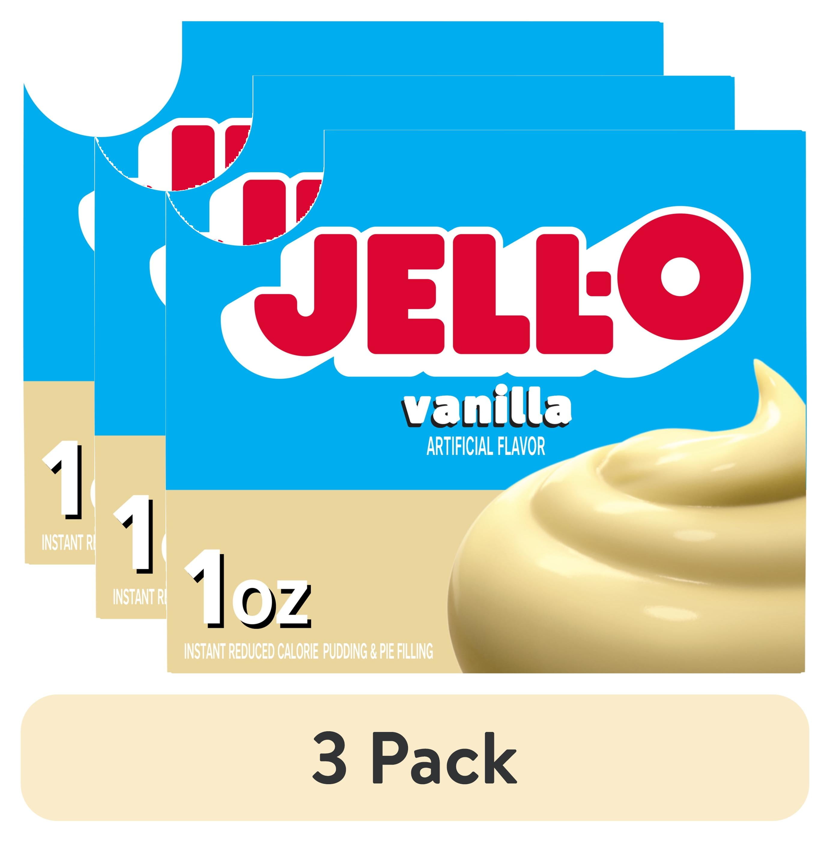 (3 pack) Jell-O Vanilla Zero Sugar Instant Reduced Calorie Pudding ...