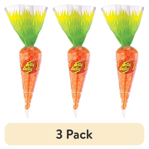 (3 pack) Jelly Belly Baby Easter Carrot Tangerine Jelly Beans - 4.25 oz Bag