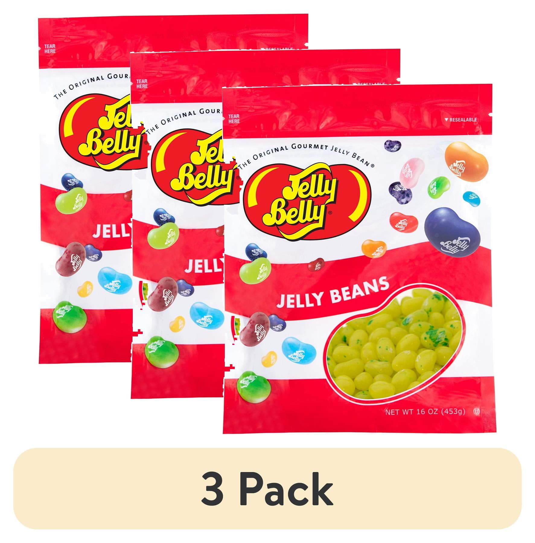 (3 pack) Jelly Belly Mango Jelly Beans, Genuine - 1 Pound (16 Ounces), Fresh Mango Flavor, Resealable Bag
