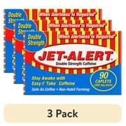 3 pack Jet-Alert Double Strength Caffeine 200 mg Caplets, 90 Ct