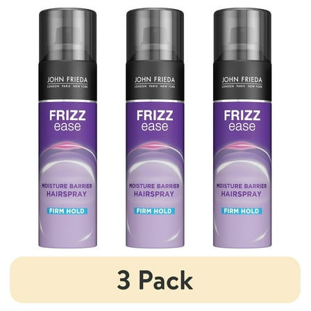 (3 pack) John Frieda Frizz Ease Moisture Barrier Firm Hold Styling Hairspray, Anti Frizz Control, 12 oz