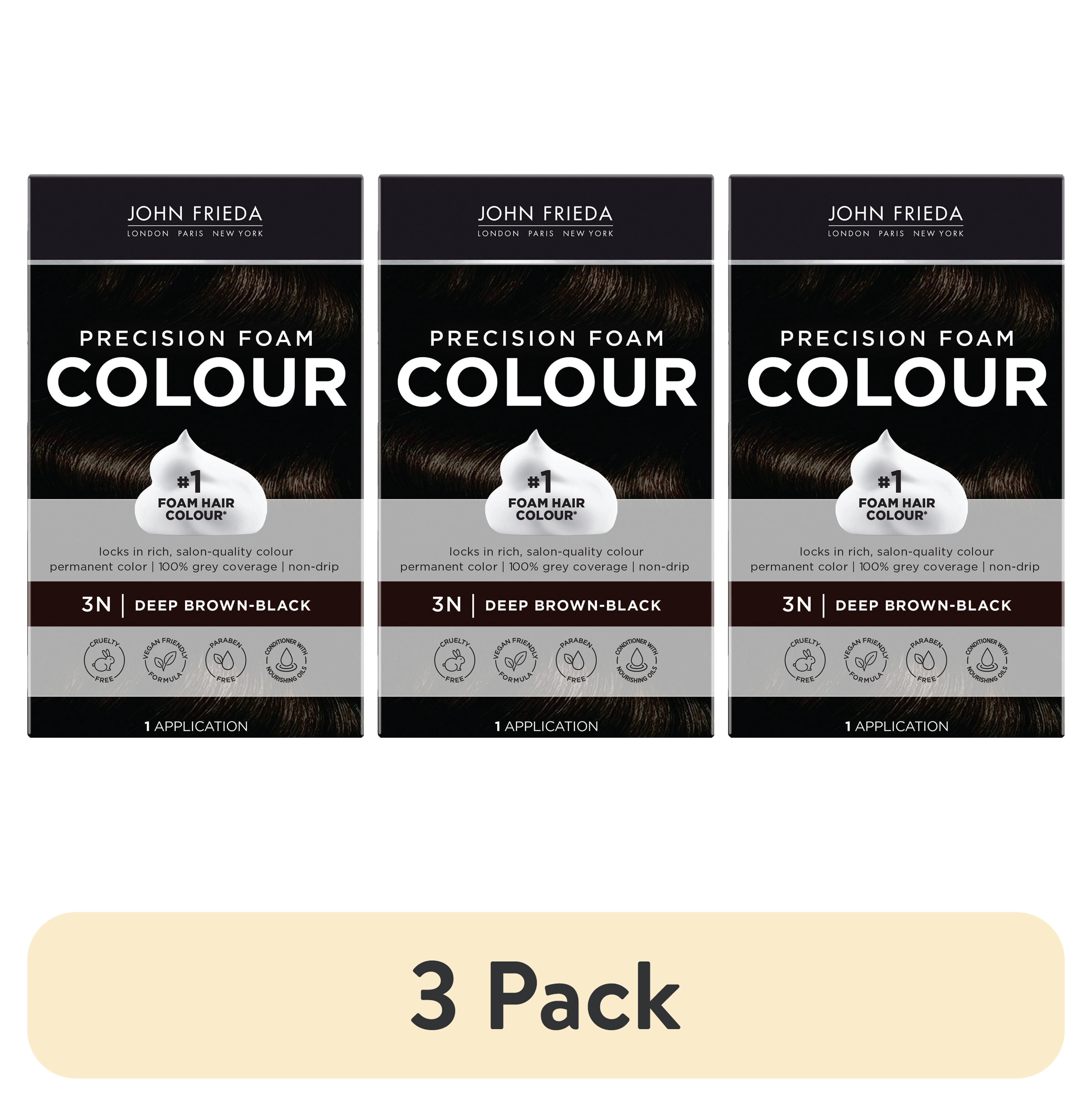 3 pack) John Frieda Precision Foam Brown Black Permanent Hair Dye