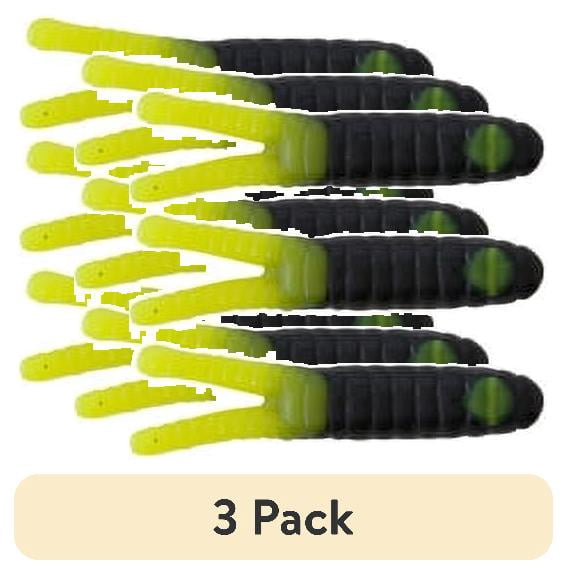 (3 pack) Johnson Original Beetle Spin Fishing Lure, Black/Chartreuse, 1.5 in