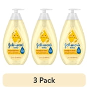 3 pack Johnsons Baby Head-To-Toe Wash & Shampoo, 27.1 Fl oz
