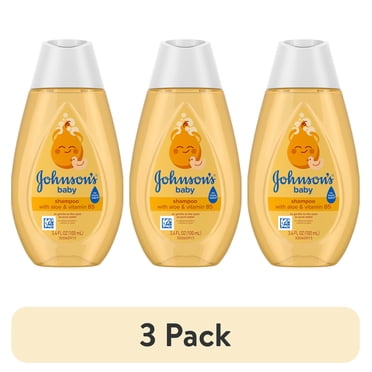 (3 pack) Johnson's Baby Shampoo with Aloe & Vitamin B5, Tear-Free, 3.4 fl. oz
