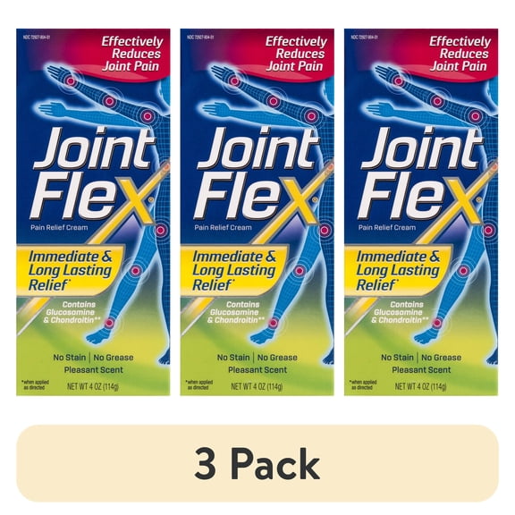 (3 pack) JointFlex Pain Relieving Cream for Joint & Arthritis Pain, 4 Ounce Tube