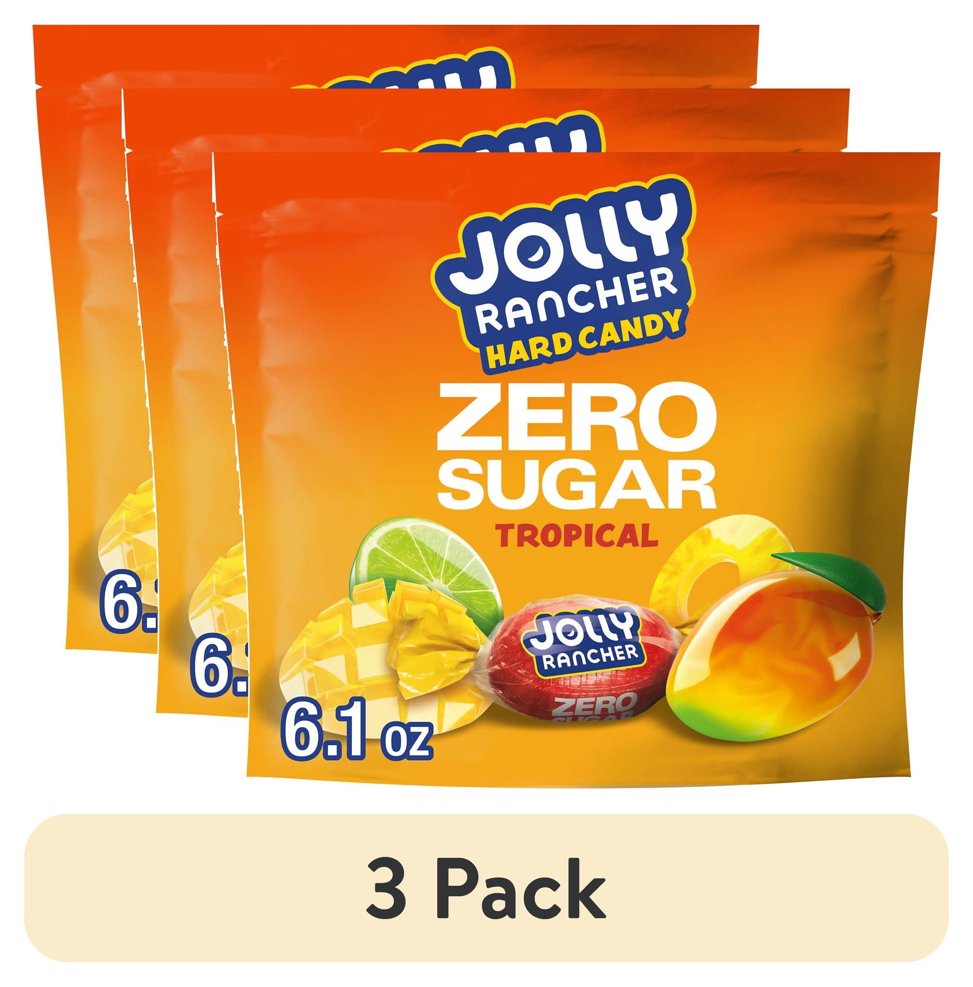 Jolly Rancher Zero Sugar Tropical Fruit Flavored Hard Candy, Bag