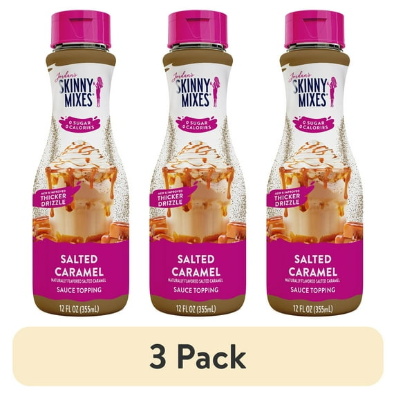 (3 pack) Jordan's Skinny Mixes, Sugar Free Salted Caramel Sauce