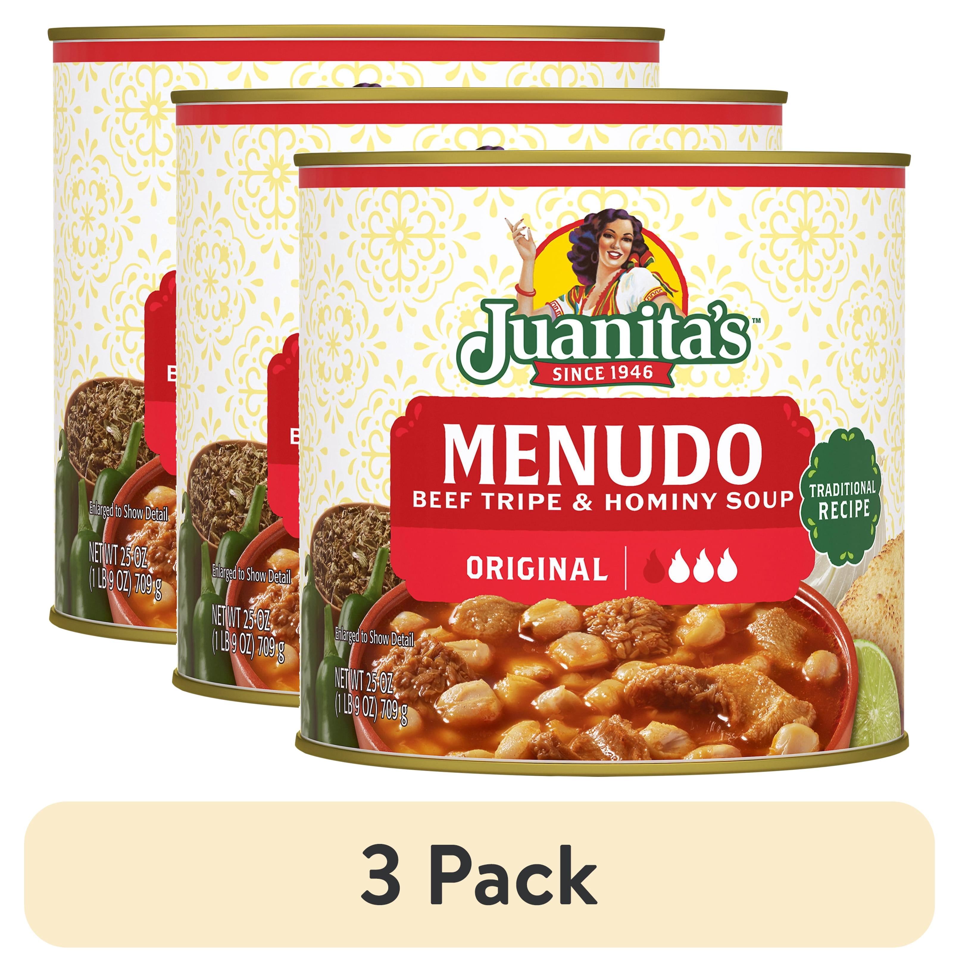 (3 pack) Juanita’s Foods Ready to Serve Original Menudo Soup, 25 oz Can