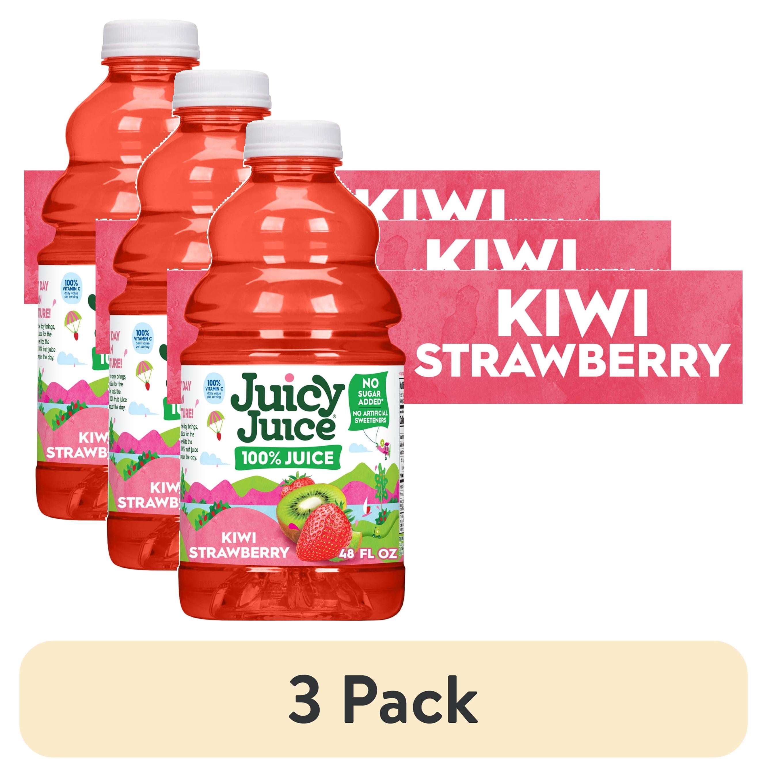 (3 pack) Juicy Juice 100% Juice, Kiwi Strawberry, 48 fl oz Bottle