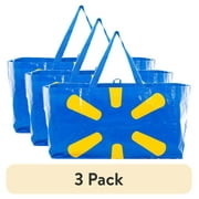 3 pack Walmart Jumbo Reusable Shopper Bag for Adults