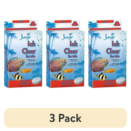(3 pack) Jungle Ick Clear Fizz Tablets for Cleaner Aquariums, 8 Ct