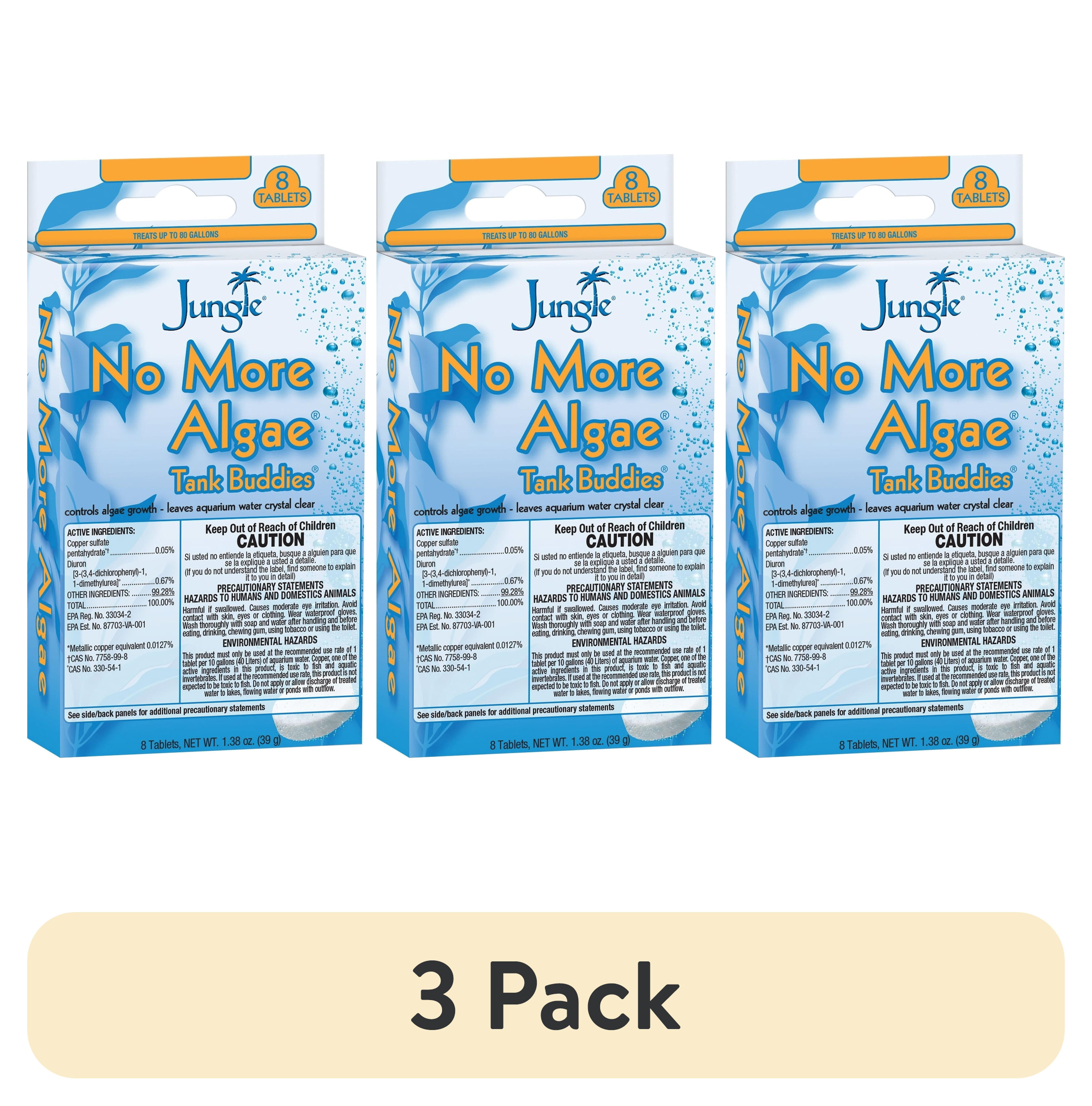 (3 pack) Jungle No More Algae Tank Buddies Aquarium Water Treatment, 8 Count