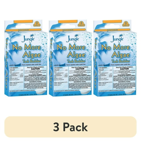 (3 pack) Jungle No More Algae Tank Buddies Aquarium Water Treatment, 8 Count
