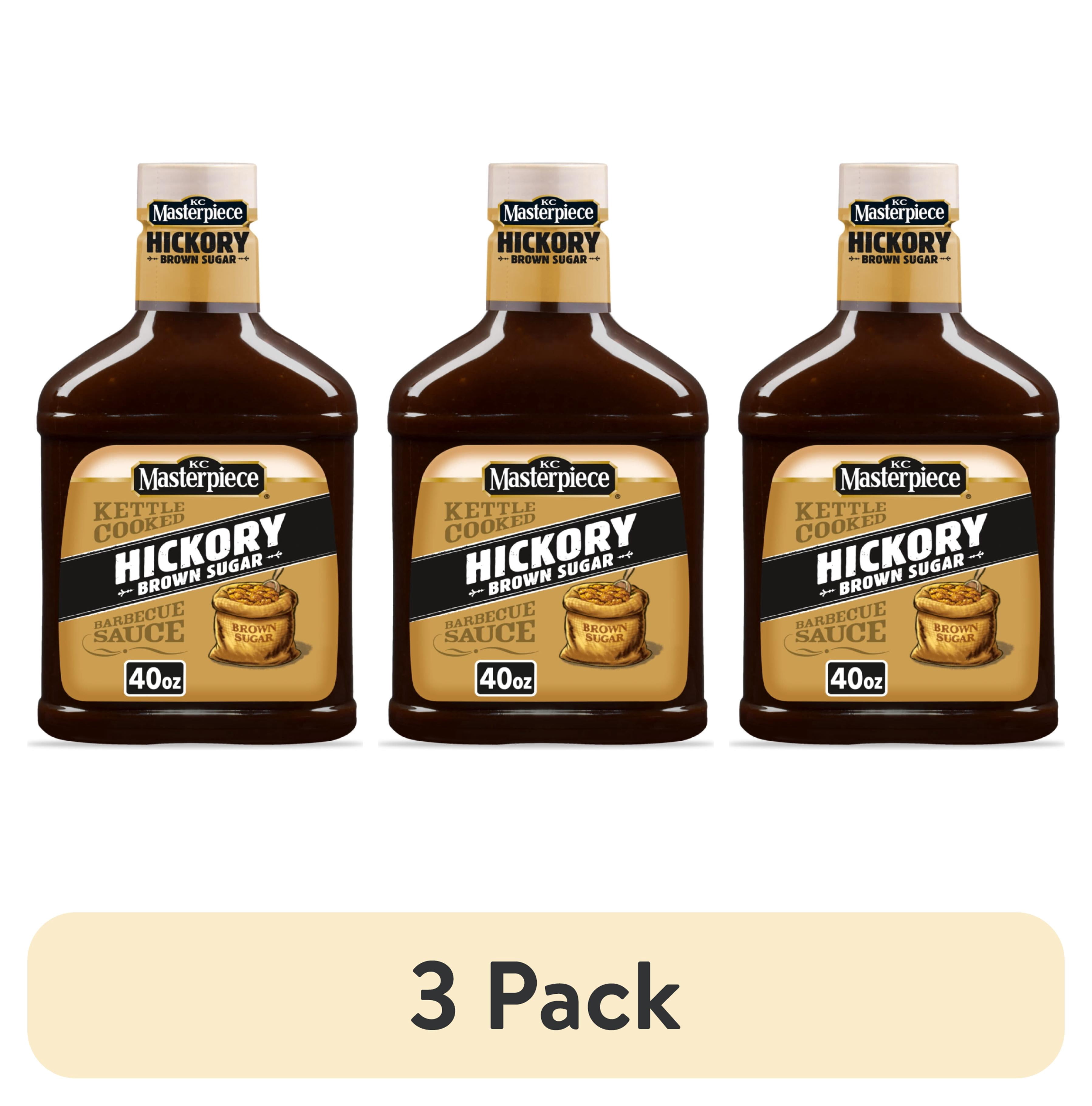 (3 pack) KC Masterpiece Hickory Brown Sugar Barbecue Sauce, 40 fl oz Bottle