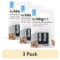 thumbnail interactive-video image 1 of (3 pack) KINGART 2-Hole Pencil Sharpener, Durable Plastic Manual Sharpener for School & Art, 1 of 9