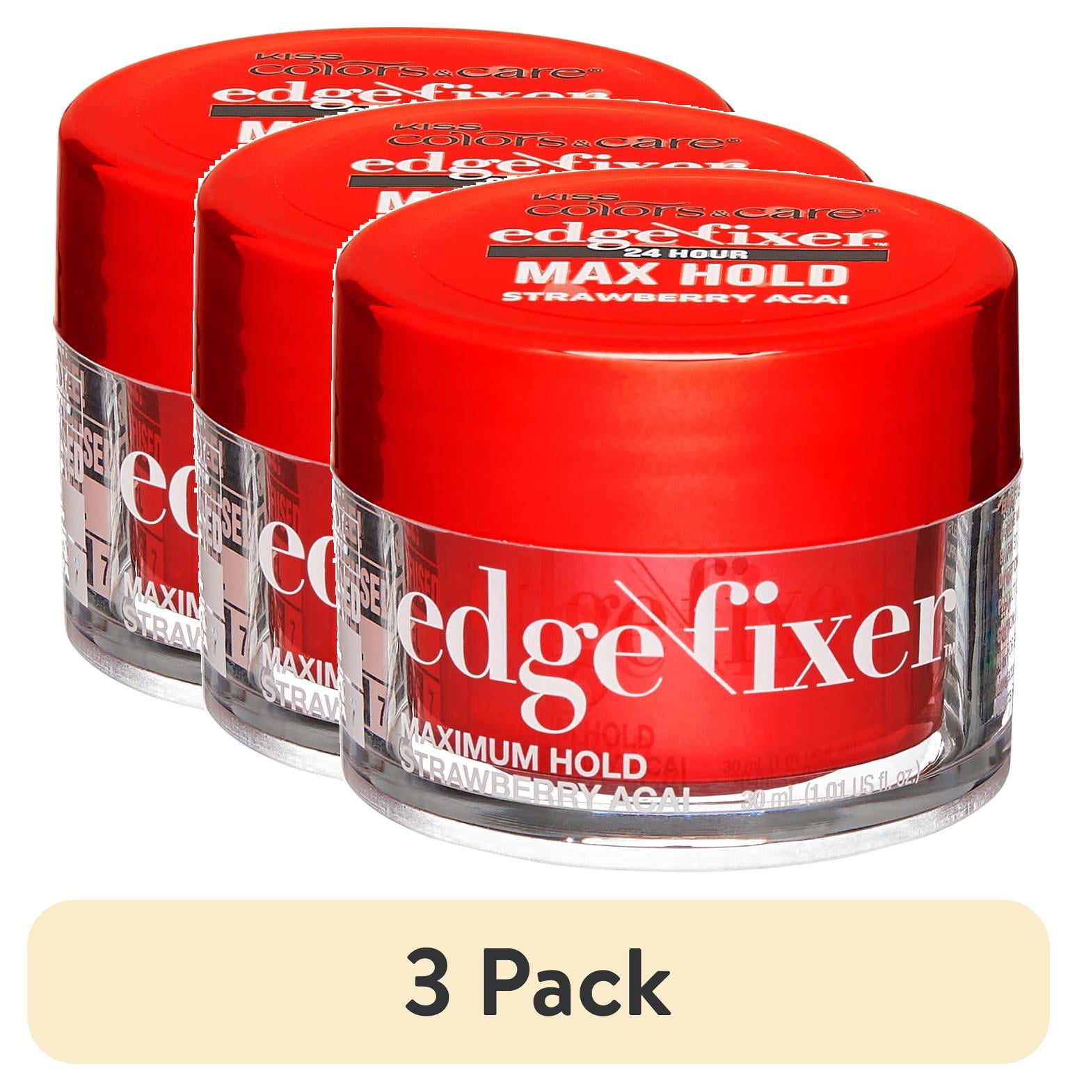 3 pack) KISS Colors & Care Maximum Hold Edge Fixer, 30 mL (1.01 US