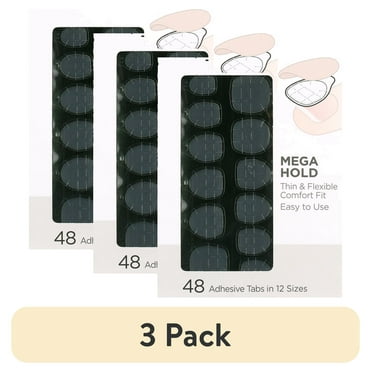 (3 pack) KISS imPRESS Tab to Go Mega Hold Super Adhesive Tabs, 12 Sizes, 48 Pieces