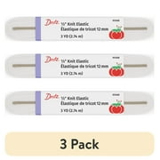 (3 pack) Dritz 1/2" Sewing & Crafting Knit Elastic White 3 Yards