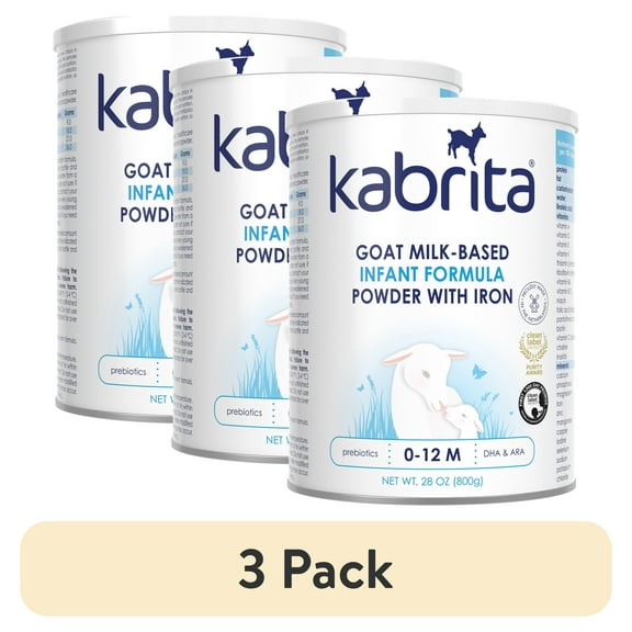 (3 pack) Kabrita Goat Milk Infant Formula, Non-GMO with DHA and ARA, Ages 0-12 Months, 28 oz Can