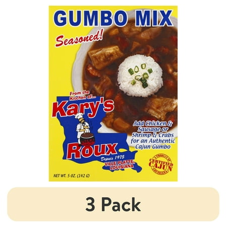 (3 pack) Kary's Roux Cajun Gumbo Mix Ready-to-Cook, 5oz