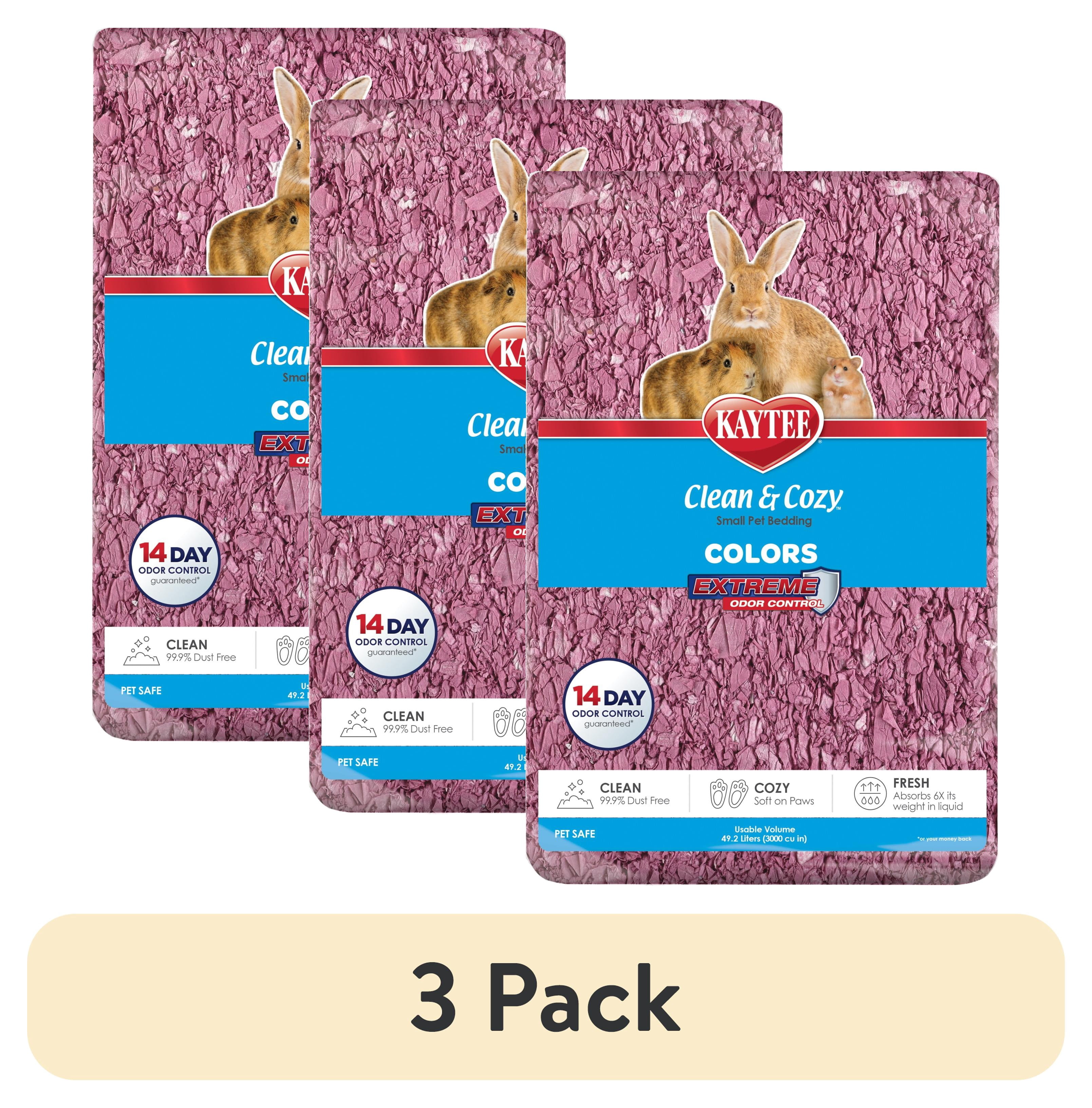 (3 pack) Kaytee Clean & Cozy Colors Bedding Plum 49.2 Liters