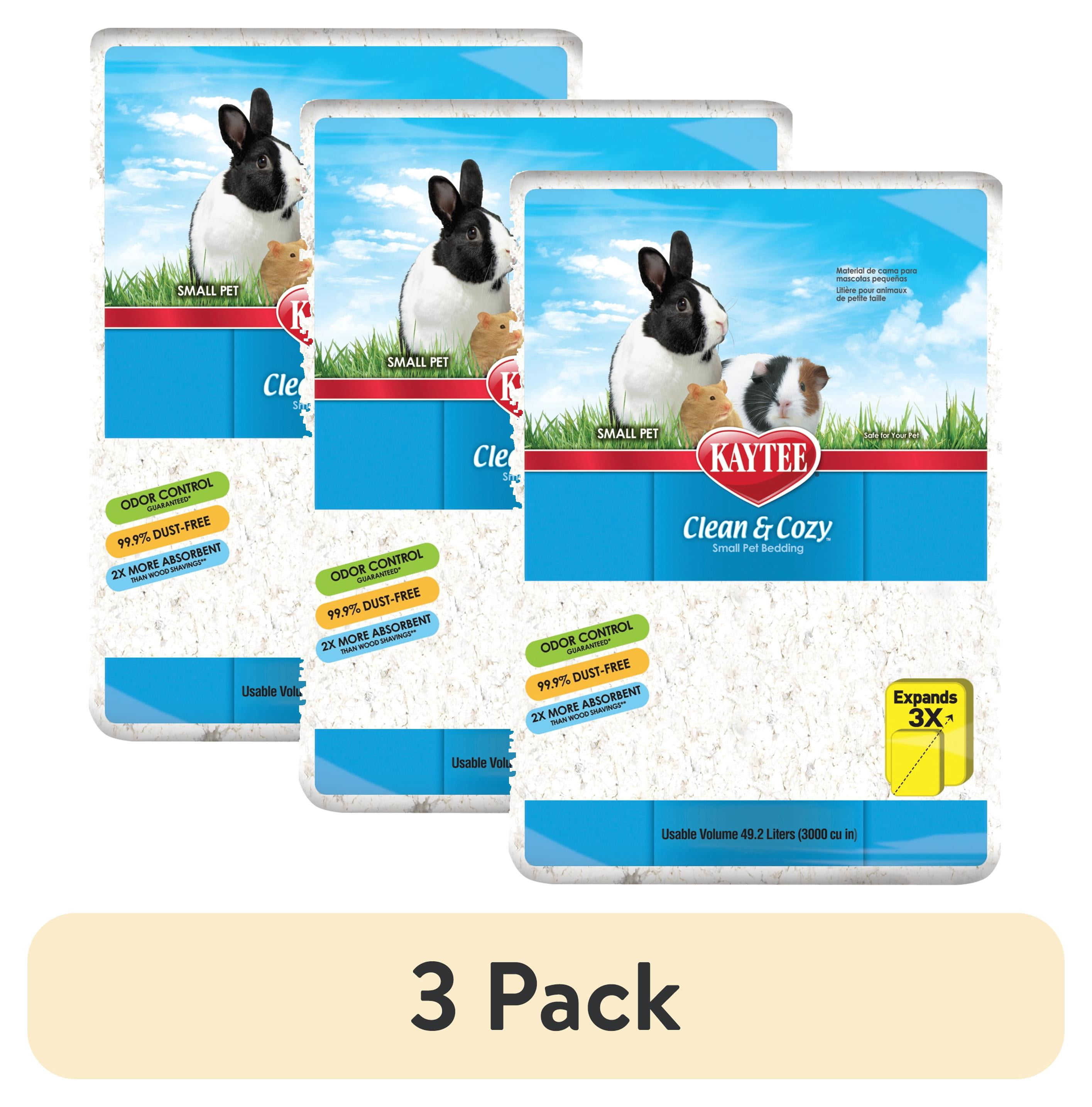 (3 pack) Kaytee Clean & Cozy White Small Animal Pet Bedding for Guinea ...