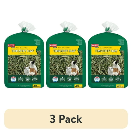 (3 pack) Kaytee Forti-Diet All Natural Timothy Hay , 48 ounce
