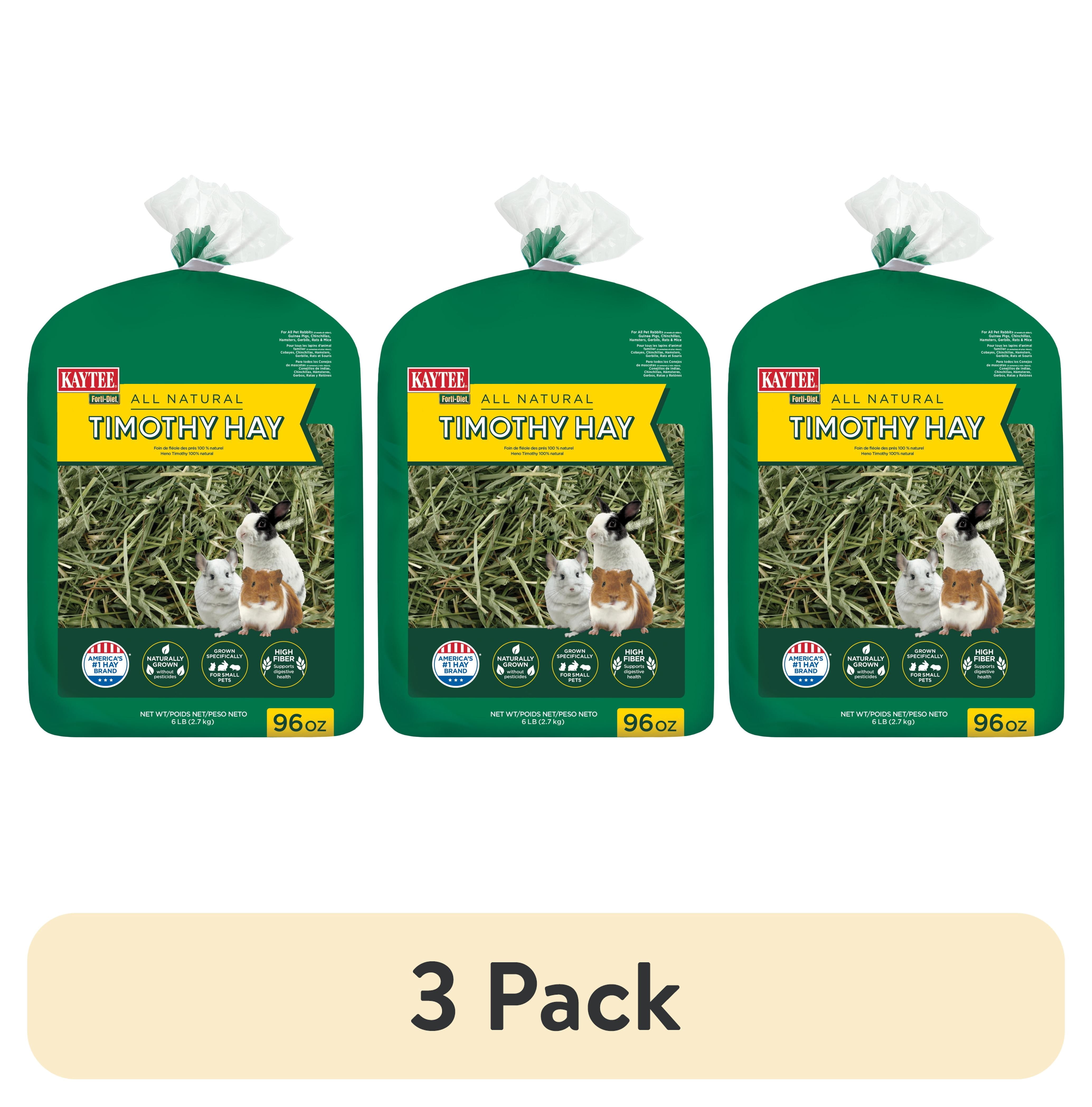 (3 pack) Kaytee Forti-Diet All Natural Timothy Hay , 96 ounce
