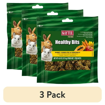 (3 pack) Kaytee Forti-Diet Healthy Bit Treat Rabbit/Guinea Pig/Chin, 4.5oz
