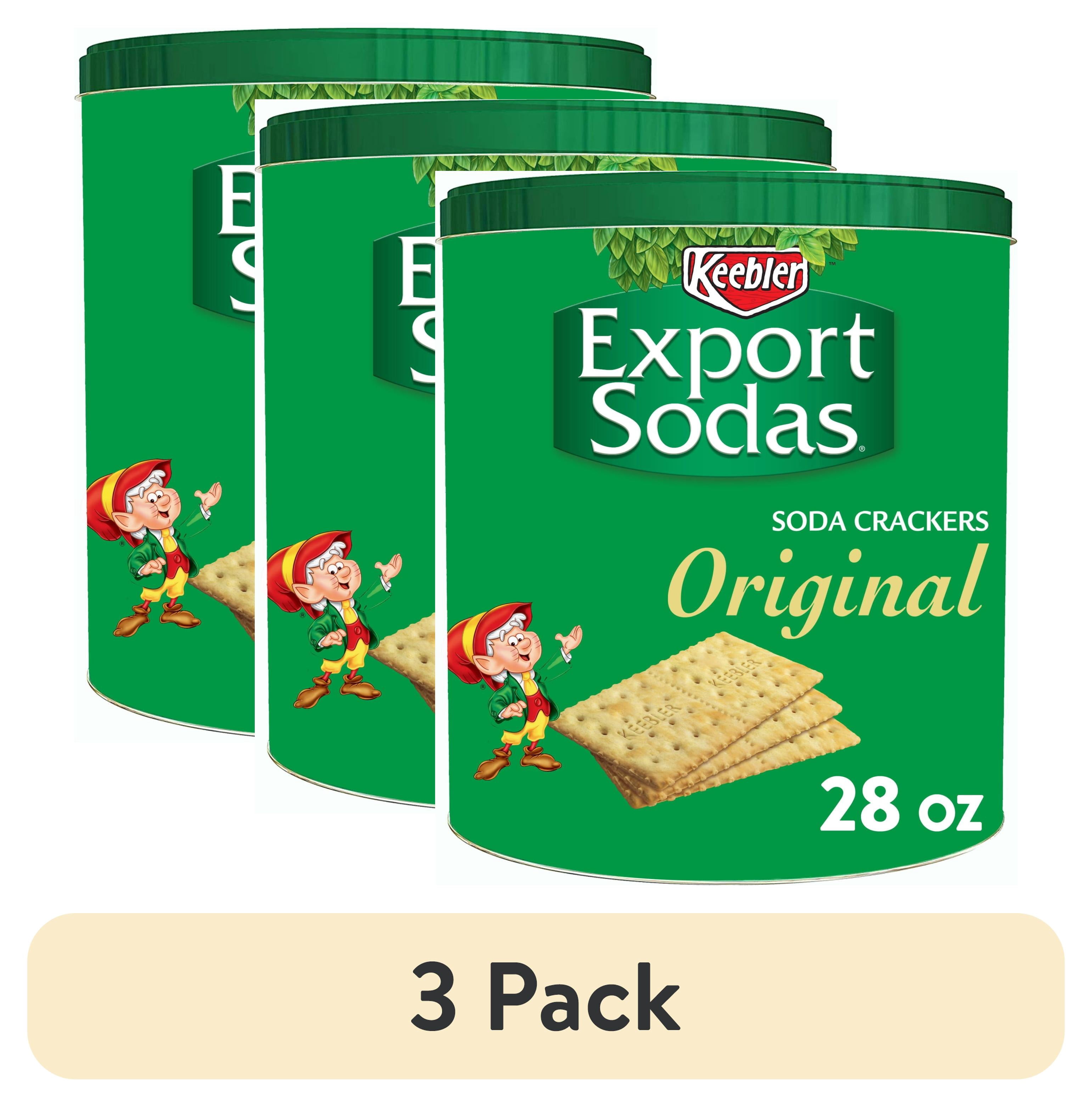 (3 pack) Keebler Export Sodas Original Soda Crackers, Soup Crackers, 28 oz
