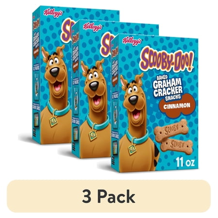 (3 pack) Kellogg's Cinnamon Baked Graham Cracker Sticks, Lunch Snacks, 11 oz
