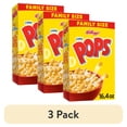 thumbnail image 1 of (3 pack) Kellogg's Corn Pops Breakfast Cereal, Kids Cereal, Family Breakfast, Family Size, Original, 16.4oz Box (1 Box), 1 of 13