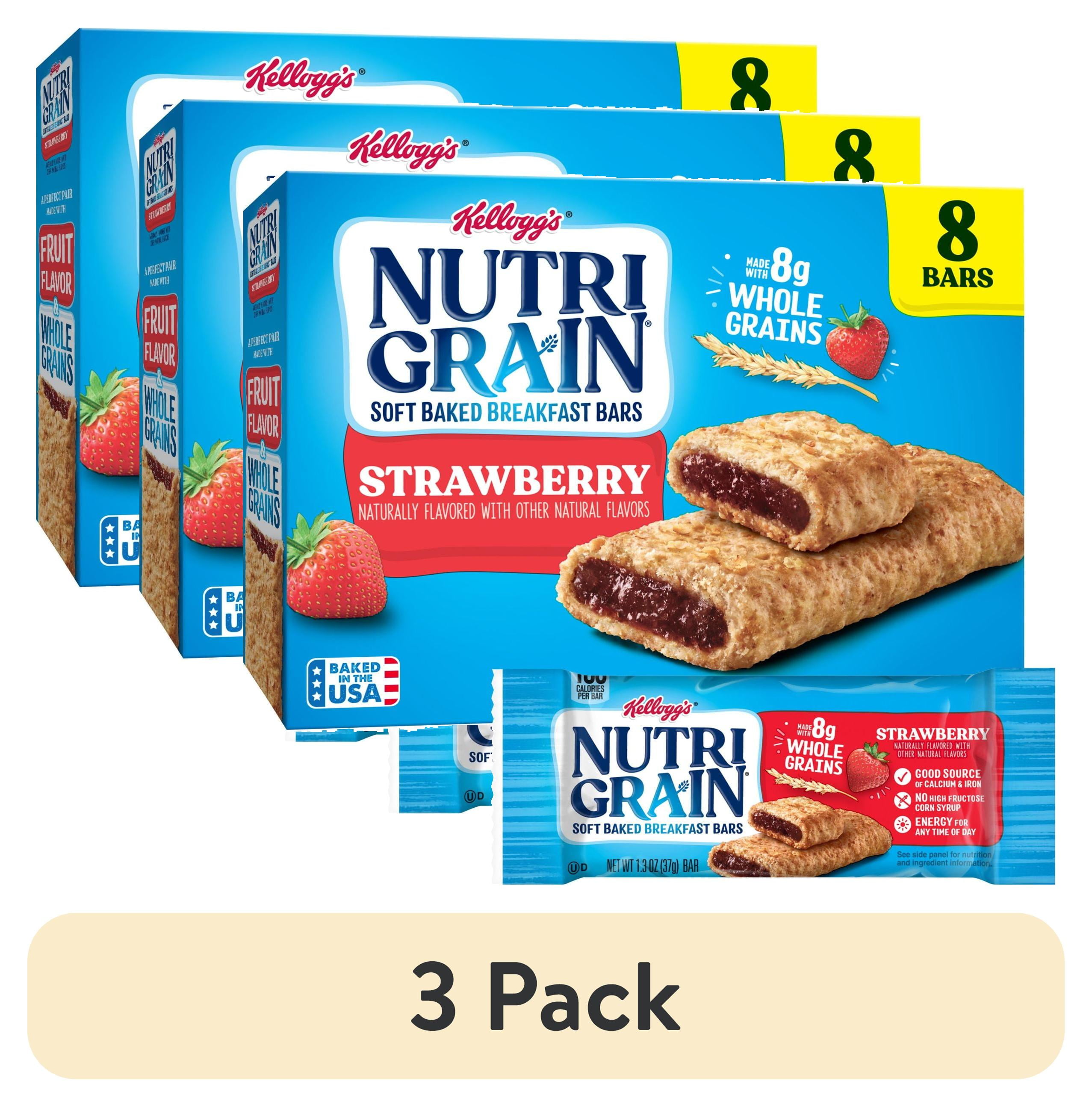 Strawberry Whole Grain Soft Baked Breakfast Bars