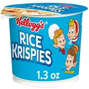 (3 pack) Kellogg's Rice Krispies Breakfast Cereal Cups, Kids Snacks, Family Breakfast, Original, 1.3oz Cup (1 Cup)