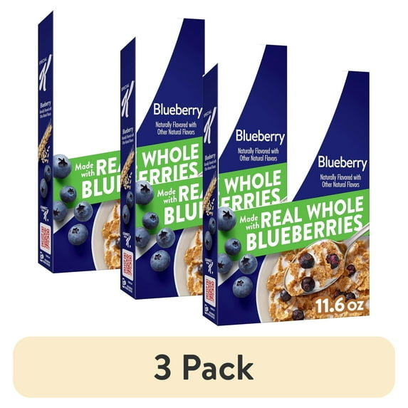 (3 pack) Kellogg's Special K Blueberry Cold Breakfast Cereal, 11.2 oz Box